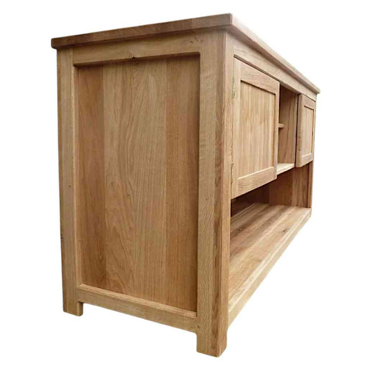 Handmade rustic oak TV unit Regis media storage unit