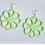 Thumbnail: light green acrylic daisy dangle earrings