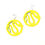 Thumbnail: Yellow Acrylic Serpent Hoop Earrings