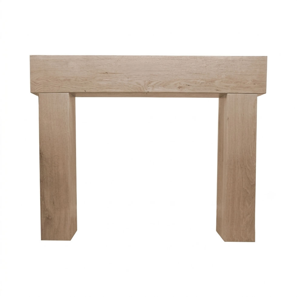 chunky rustic oak fire surround main view