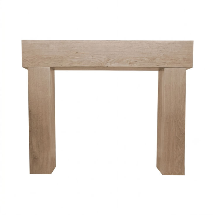 chunky rustic oak fire surround main view