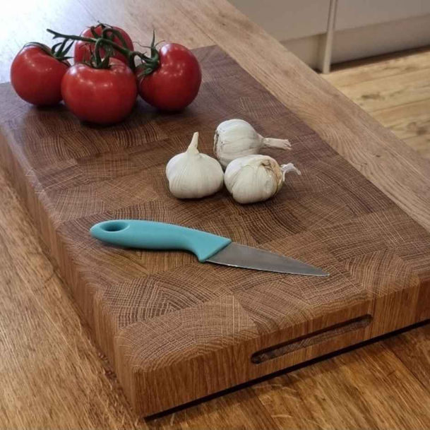 End Grain Solid Oak Chopping Board