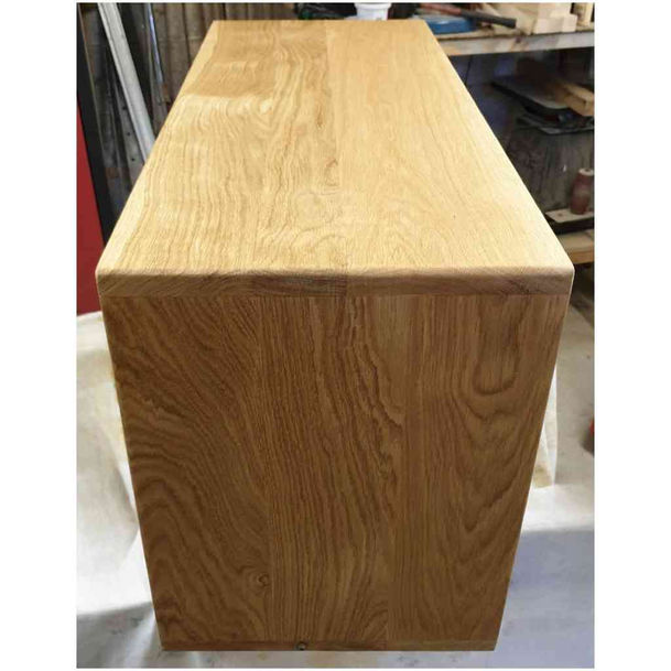 rustic oak 2 cube storage unit top view