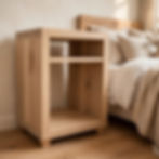Chunky Rustic Oak Bedside Table with Storage handmade to order