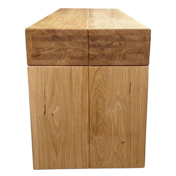 Chunky Rustic Oak TV Stand / Media Unit