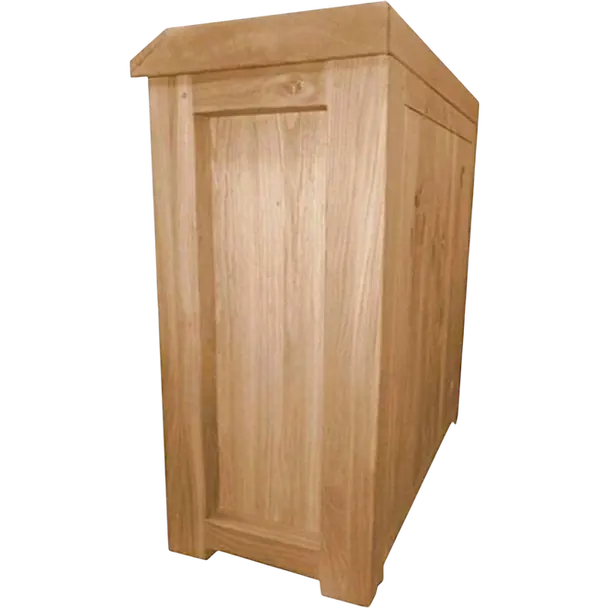 Close-up of rustic oak waney edge natural timber detail