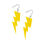 Thumbnail: Yellow Acrylic Lightning Bolt Dangle Earrings