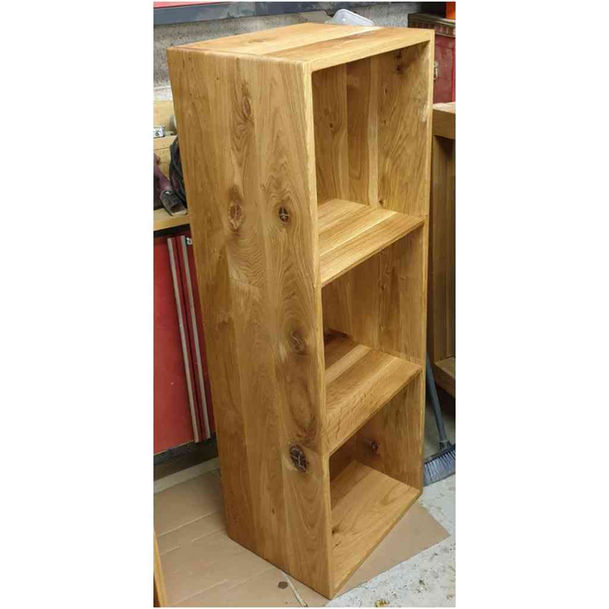 handmade solid oak cube unit