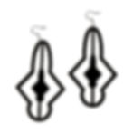Nebula Courier acrylic drop earrings front view