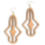 Space themed Astraflare Rocketwood Earrings with hypoallergenic hooks