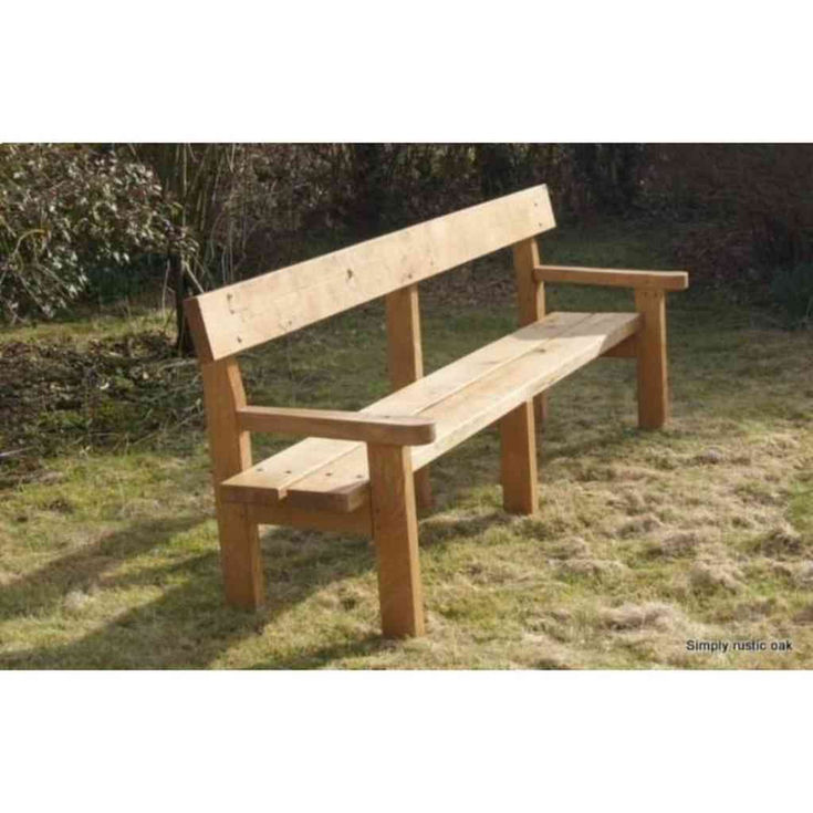 Bespoke oak garden bench patio seating heavy duty