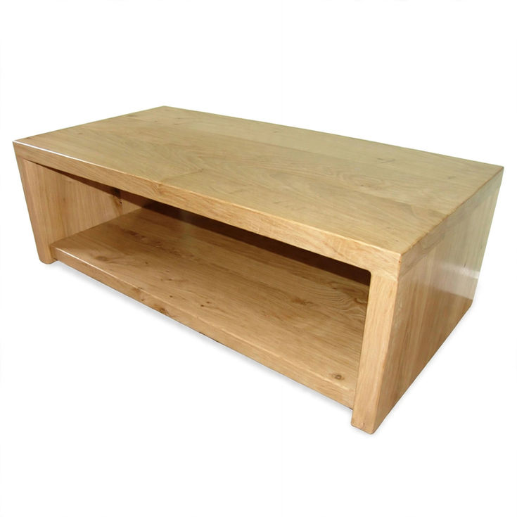 custom made Rustic Oak TV Stand right side view