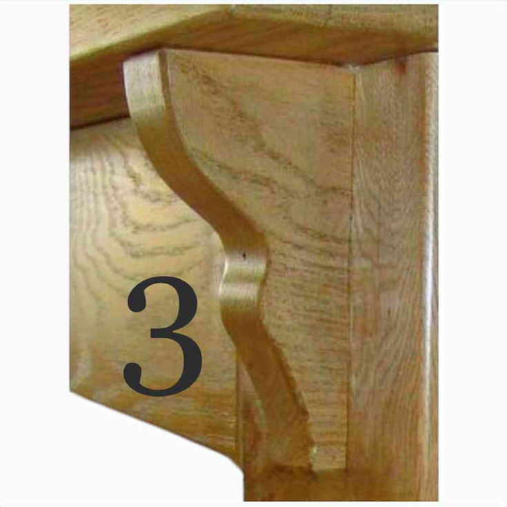Solid oak fireplace mantel rustic beam close-up grain detail 3
