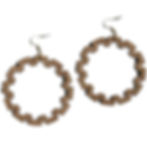 Lightweight wooden statement earrings crafted in the UK