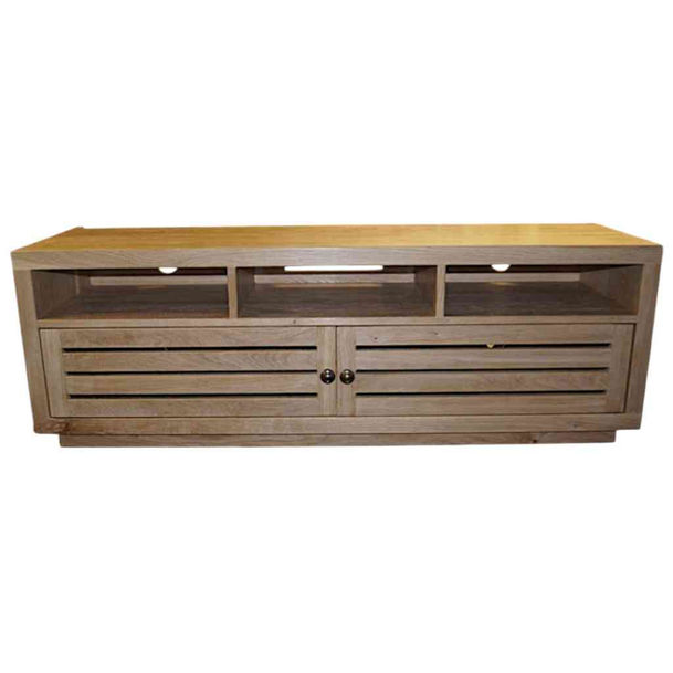 Bespoke rustic oak tv media unit