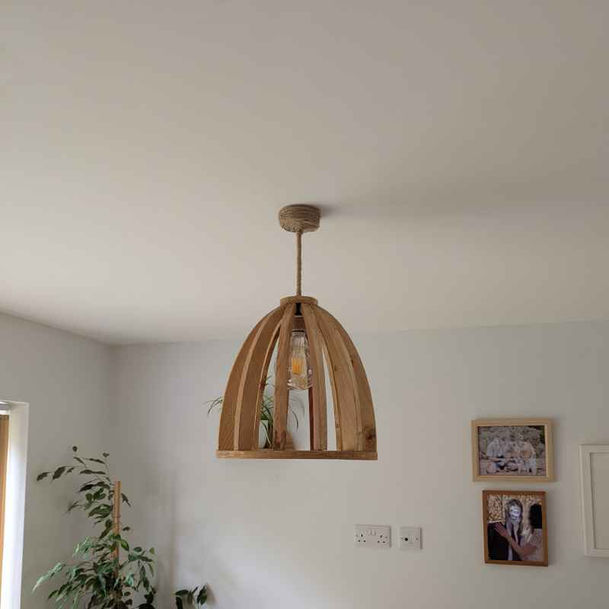 handmade wooden lamp shade