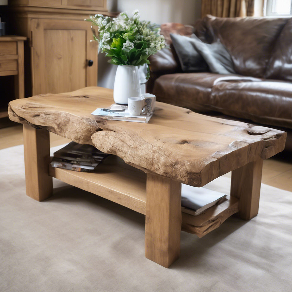 bespoke rustic oak coffee table