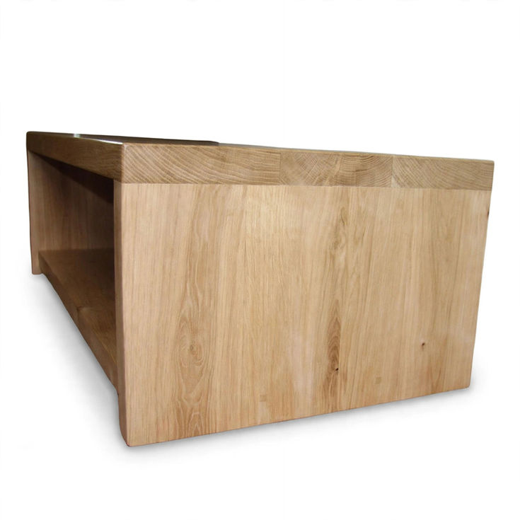 Rustic Oak TV Stand end view