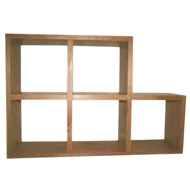 Rustic oak cube storage unit handcrafted solid wood furniture