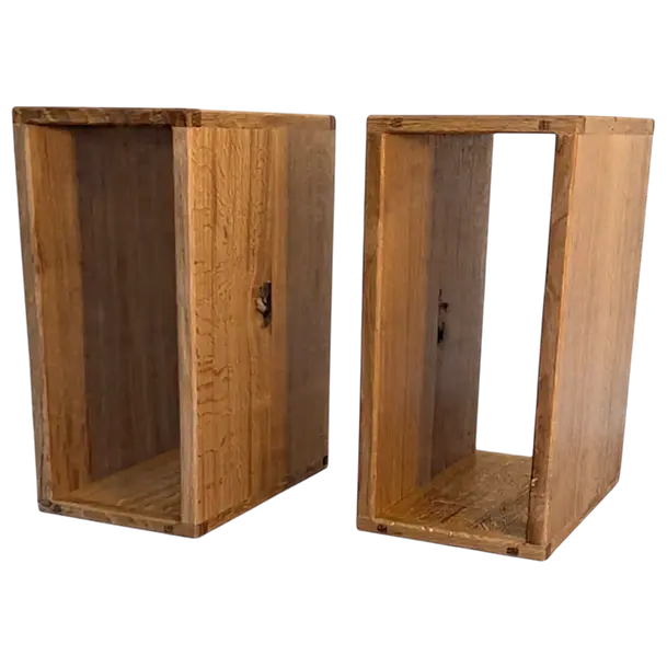 Close-up of character oak knots and texture on speaker stand