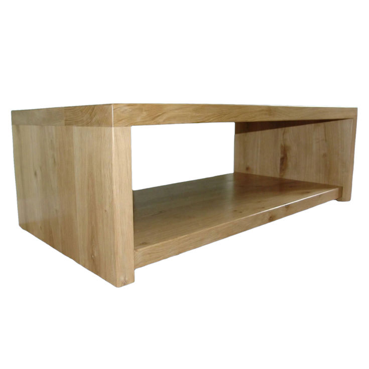 handmade Rustic Oak TV Stand front open view