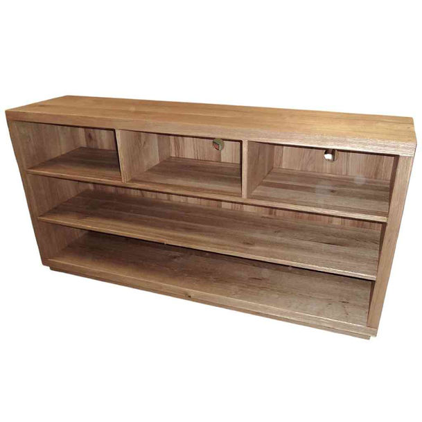 Handcrafted solid oak TV cabinet