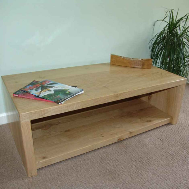 handmade solid oak coffee table