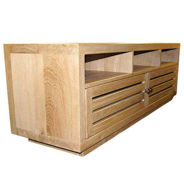 Made-to-measure Rustic Oak TV console