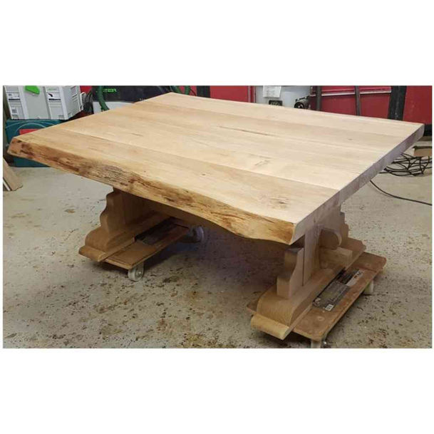 made to order oak live edge coffee table