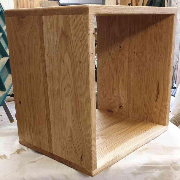 bespoke solid oak 1 cube storage unit
