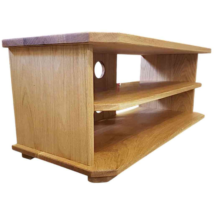Custom rustic solid oak TV stand UK craftsmanship