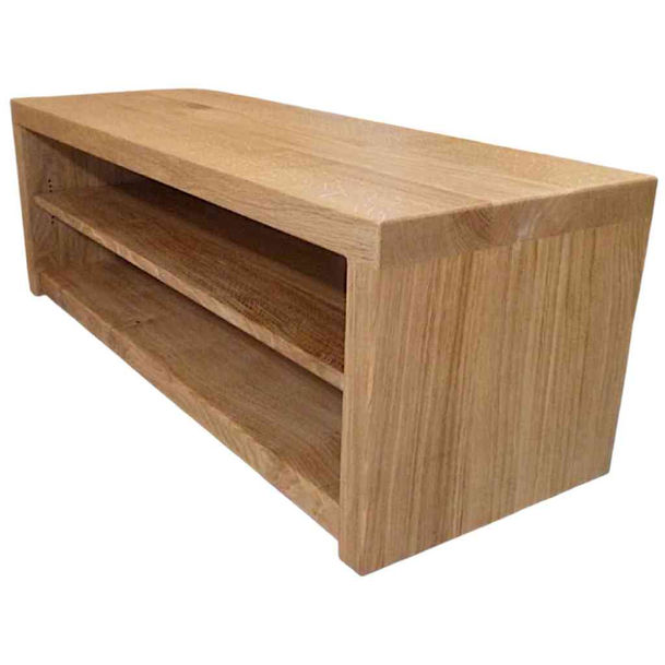 Low Solid oak entertainment center