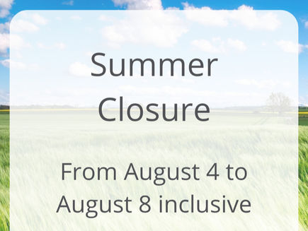 🔔 Summer closure | BioRenGaz