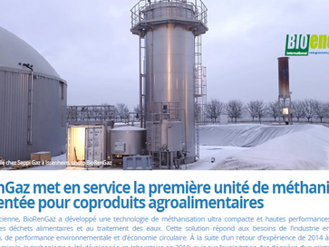 BioRenGaz mis en lumière dans le Magazine Bioénergie international !