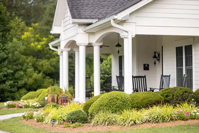 from porch of a bed & breakfast
