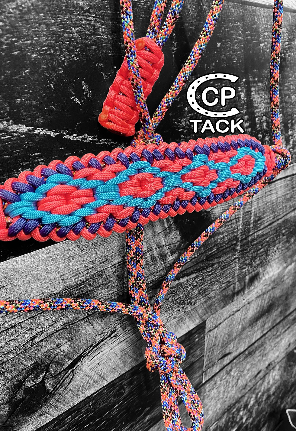 Thumbnail: Rope Halter with Diamond Noseband and 10' Lead - FULL SIZE