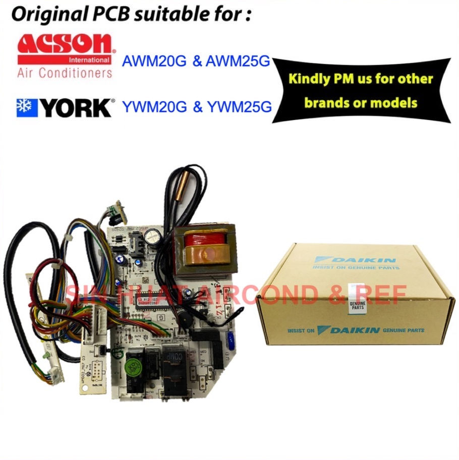 York PCB YWM20/25G or Acson PCB AWM20/25G PC Board IC Board