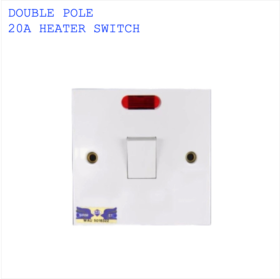 DOUBLE POLE 20A HEATER SWITCH