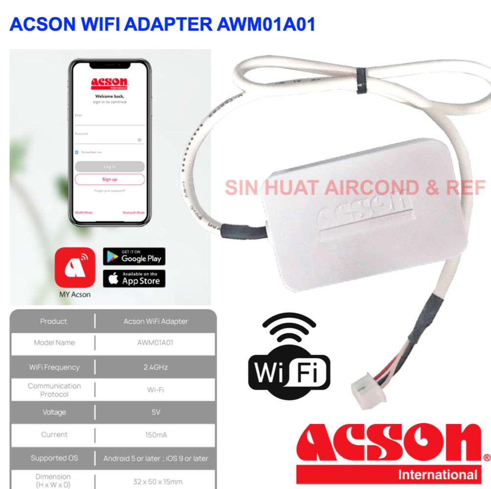 ACSON/DAIKIN WIFI ADAPTER AWM01A01 (R50084155346) NETWORK ADAPTOR WIFI KIT APP
