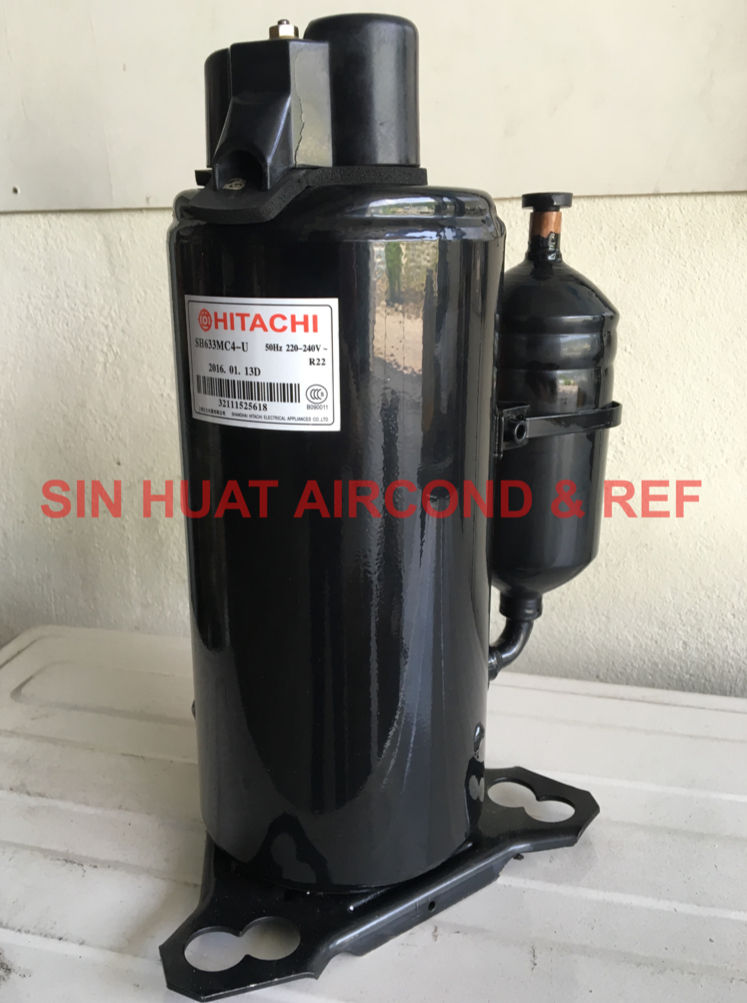 HITACHI COMPRESSOR 1.0HP AIRCOND SH633MC4-U SG162CV-H5EN (YSL09C3)