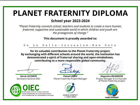 La Salle Jerusalem Participates in the Global Planet Fraternity Program to Foster Unity and Cooperation