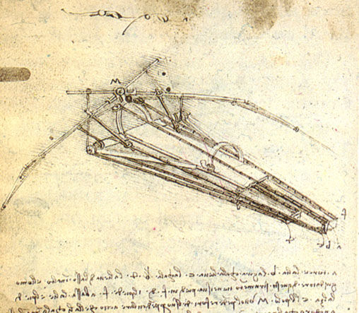 Flying Machine Design by Leonardo Da Vinci