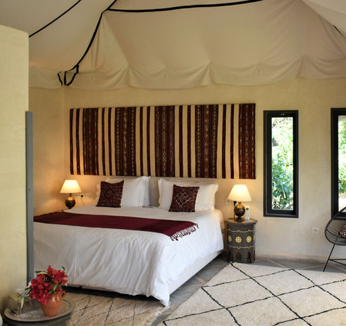 View of the bedroom area in the Shaa Suite.