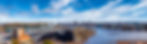 Saint John, New Brunswick, Canada. Panoramic View of Reversing Falls Bridge during a sunny