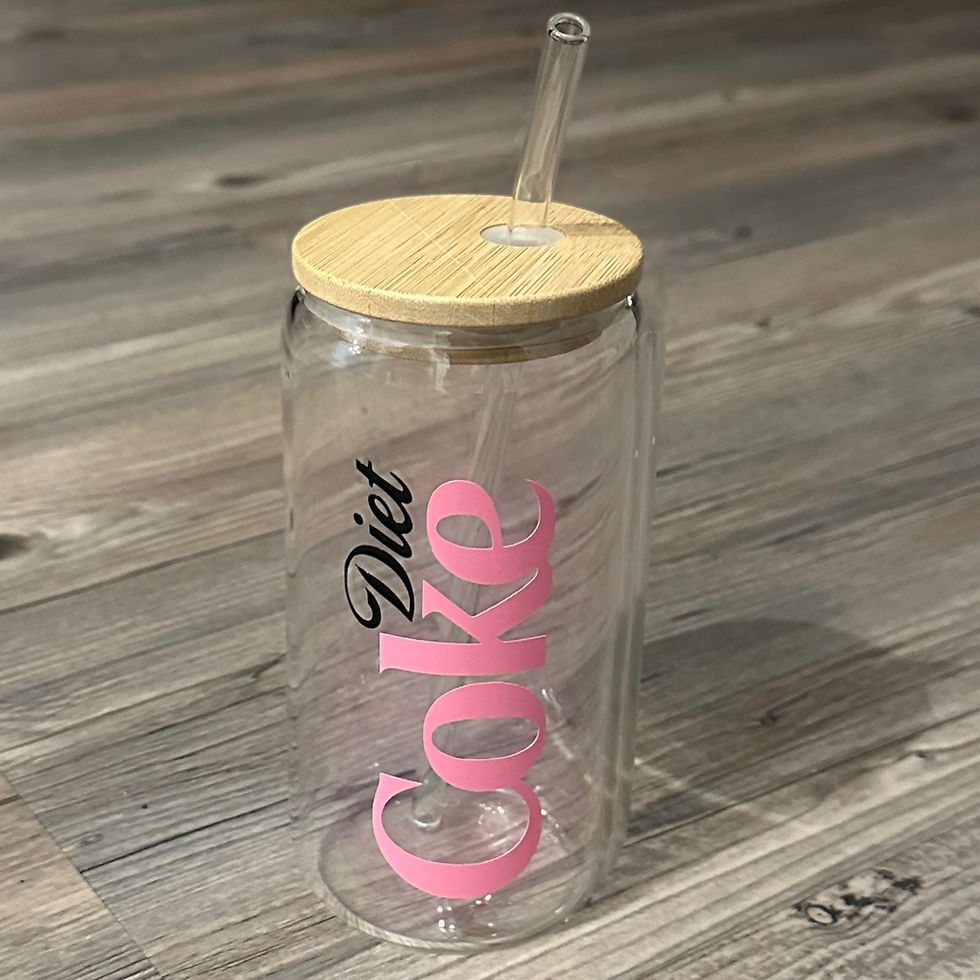 Thumbnail: 16oz Glass Diet Coke Inspired Cup, Tumbler