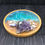 Thumbnail: Honu Sea Turtle and Amethyst Druzy Gemstone Small 4.7” Inch Bamboo Trinket Tray