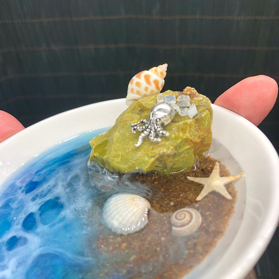 Thumbnail: Silver Octopus and Green Opal Raw Gemstone Trinket Dish