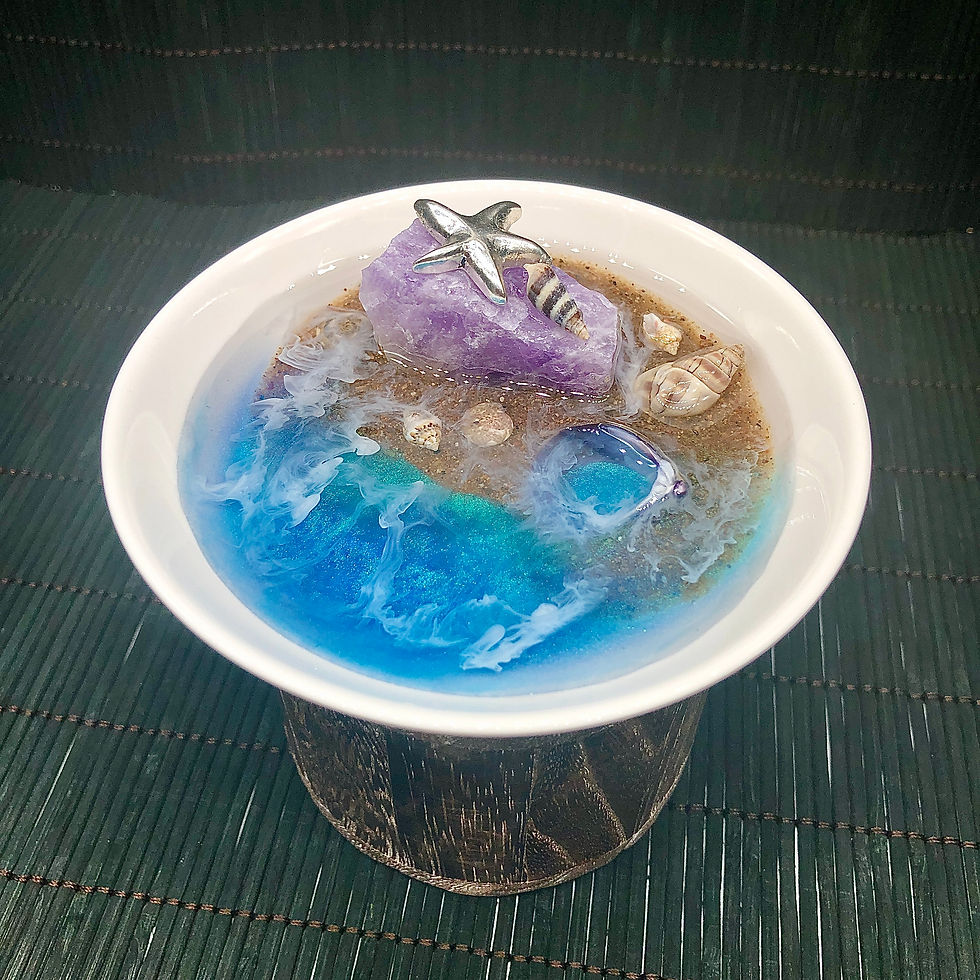 Thumbnail: Starfish Cove & Amethyst Crystal Geode Trinket Dish