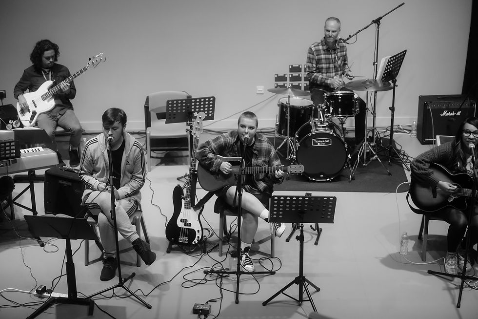 Photographs from Quench Arts' 2024 Wavelength project gig.