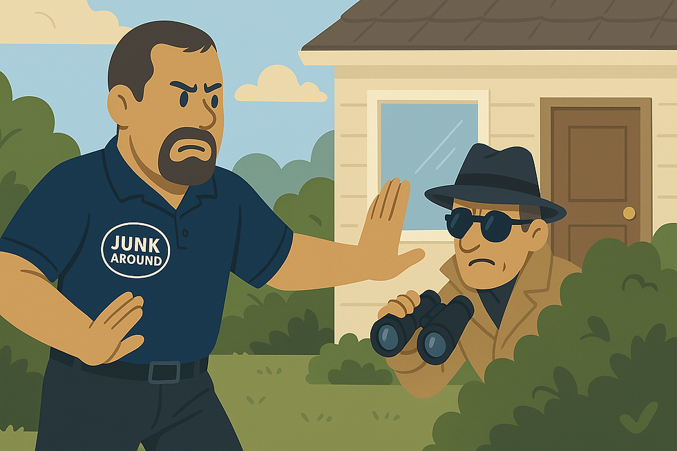 Junk Around worker performing estate cleanout in Marlboro NJ